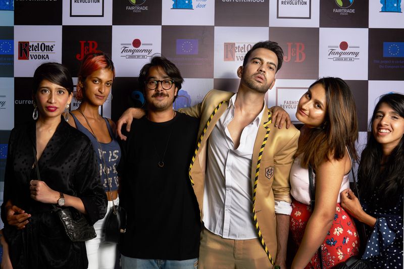 Hasnain Patel, Sanaa Khan, Arsh Sayed, Khyati Busa at currentMood's 2nd Anniversary issue launch party at the little door, bandra. in collaboration with Fashion Revolution