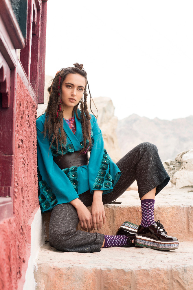 currentMood journey's through the ancient monasteries of Ladakh capturing the essence of tranquility in chaos via a fashion editorial.