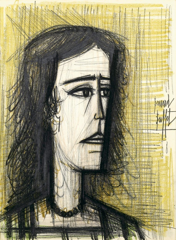Painting of a face by Bernard Buffet