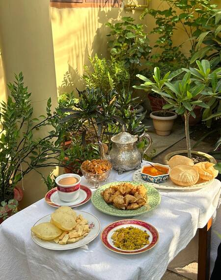 August food guide Warsa Anubhuti Krishna - food spread