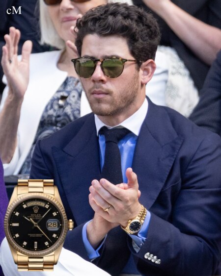 Best Luxury Watches Spotted at Wimbledon 2025 Nick Jonas Rolex day date vintage