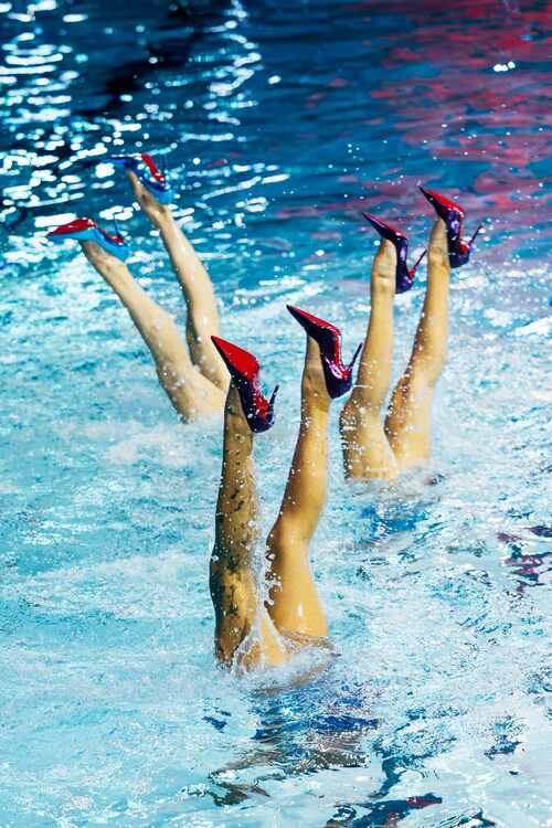 Christian Louboutin Spring/Summer 2025 models in the pool