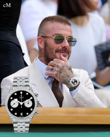 David Beckham – Bespoke Tudor Black Bay Chrono - best luxury watches spotted at wimbledon 2025