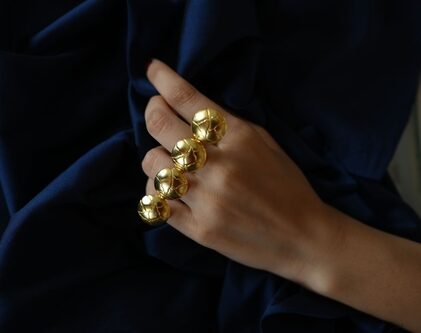 gold statement rings by Eurumme