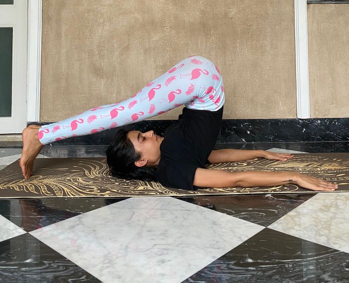 Halasana International Day Of Yoga With Mrinalika Bhanjdeo featured in currentMood magazine