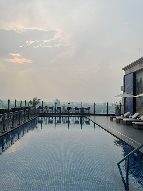 Navi Mumbai Marriott hotel rooftop pool nazaara