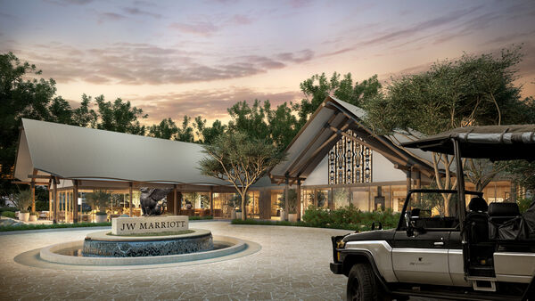 Render of Welcome Arrival Exterior - JW Marriott Mount Kenya Rhino Reserve Safari Camp