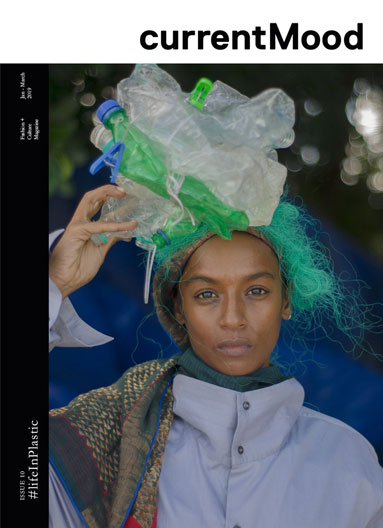 currentMood, an online Indian magazine shoots their 10th Issue, #lifeInPlastic in the Andaman and Nicobar Islands, using plastic waste found on the beaches as styling props.