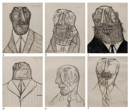 Saffronart 25th Anniversary Auction 2025 - F N Souza, Six Gentlemen of Our Times