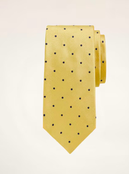 Brooks brothers yellow tie 