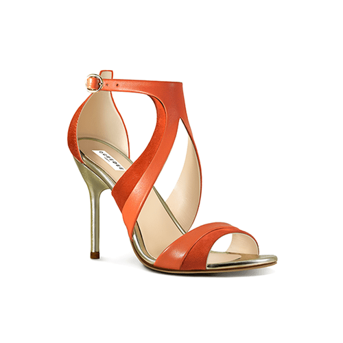 red and orange heel shoes by oceedeec