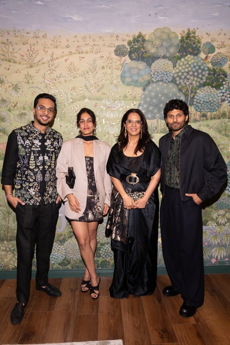 Yash Dongre, Radhika Shetty, Anita Dongre & Jay Shetty at Anita Dongre_s LA store launch