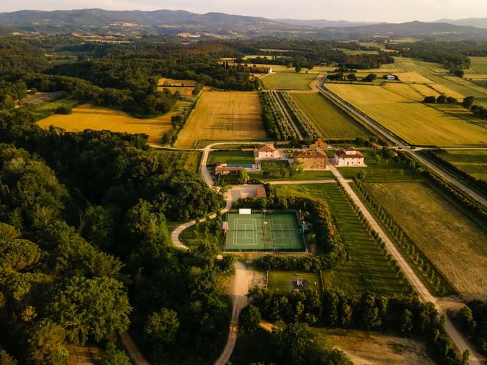 scenic hotel tennis courts - il borro tuscany italyjpg